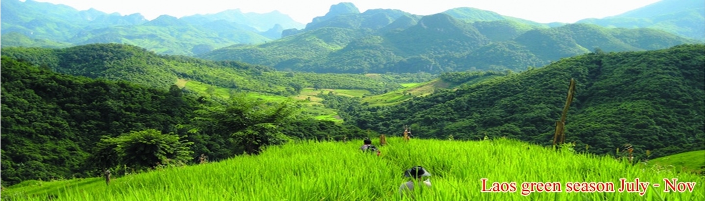 Laos green season July - Nov